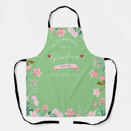 Personalisierte Oma-Schürze mit Kindernamen Schürze (Vorderseite)