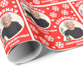 Personalisierte Oma's Foto Weihnachtsgeschenk Wrap Geschenkpapier (Rolleneckpunkt)
