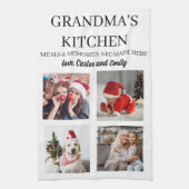 Personalisierte Oma's Kitchen 4 Foto Geschirrtuch (Vertikal)