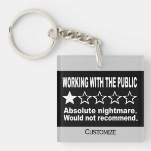 Personalisierte One-Star-Bewertung 2 Schlüsselanhänger