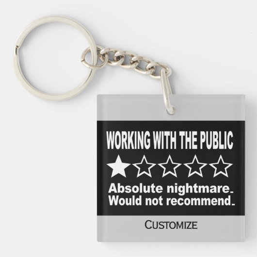 Personalisierte One-Star-Bewertung 2 Schlüsselanhänger (Vorderseite)