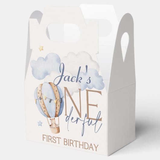 Personalisierte ONEderful 1. Birthday Gefallen Box Geschenkschachtel (Geöffnet)