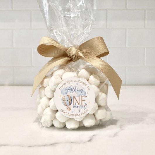 Personalisierte ONEderful 1. Geburtstag Party Stic Runder Aufkleber