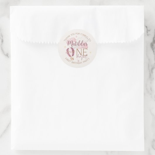 Personalisierte ONEderful First Birthday Stickers (Tasche)