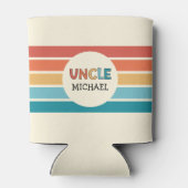 Personalisierte Onkel-Retrostreifen Dosenkühler (Rückseite)
