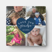 Personalisierte Opa-Geschenke Familienfoto-Collage Fotoplatte (Vorderseite)