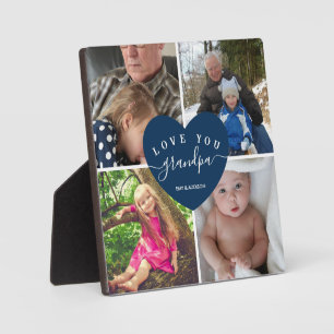 Personalisierte Opa-Geschenke Familienfoto-Collage Fotoplatte