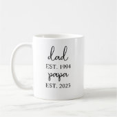 Personalisierte Opa-Tasse - Est 2025-Geschenk - ne Kaffeetasse (Links)