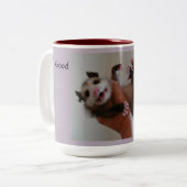Personalisierte Opossum-Tasse Zweifarbige Tasse (Vorderseite Links)