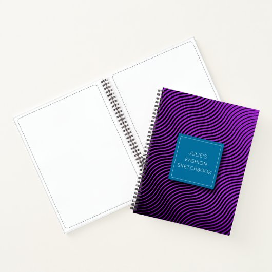 Personalisierte optische Waves Notizblock (Innenseite)