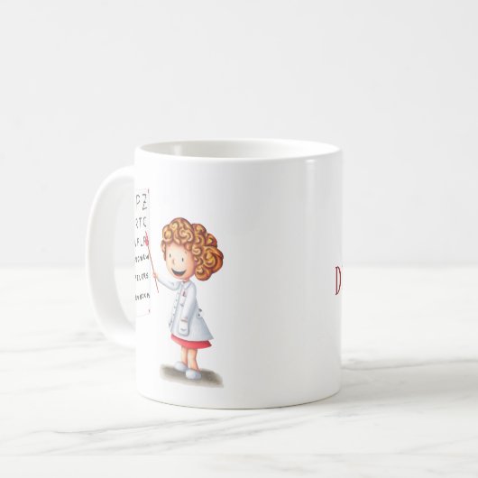 Personalisierte Optometriker und Krankenschwester  Kaffeetasse (Vorderseite Links)