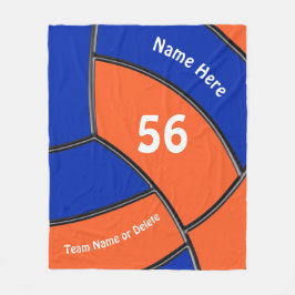 Personalisierte orange blaue fleecedecke