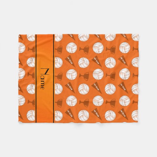 Personalisierte orange fleecedecke (Vorderseite (Horizontal))