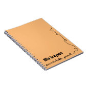 Personalisierte orange Gekritzel-Auflage Notizblock (Rechte Seite)