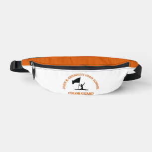 Personalisierte Orange High School Color Guard Bauchtasche