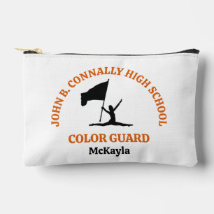 Personalisierte Orange High School Color Guard Zubehörtasche