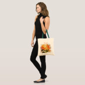 Personalisierte Orange Hydrangea und Libelle Tote Tragetasche (Vorderseite (Model))