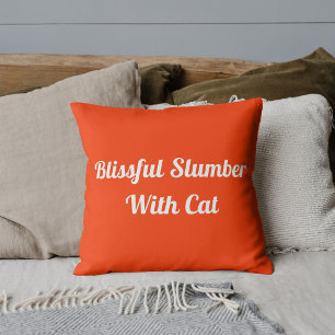 Personalisierte orange lustige Katze Haustier Tier Kissen