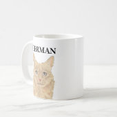 Personalisierte Orange Maine Coon Beverage Coaster Kaffeetasse (Vorderseite Links)