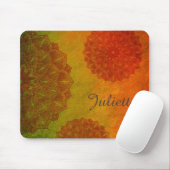 Personalisierte orange Mandala-Mausunterlage Mousepad (Mit Mouse)