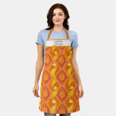 Personalisierte Orange mit Früchten und Schale Schürze (Getragen)