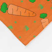 Personalisierte orange Namenskarotten Fleecedecke (Ecke)