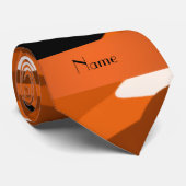 Personalisierte orange Namenstarnung Krawatte (Gerollt)