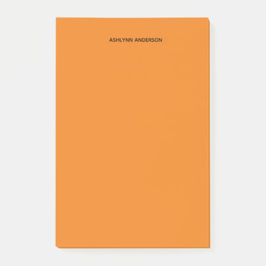 Personalisierte Orange Post-it Klebezettel (Vorderseite)
