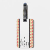 Personalisierte Orange Retro Gepäckanhänger (Rückseite vertikal)