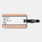 Personalisierte Orange Retro Gepäckanhänger (Rückseite horizontal)