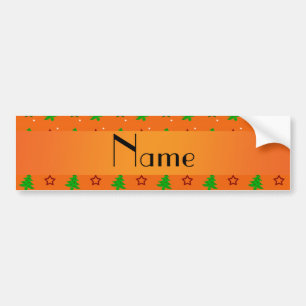 Personalisierte orange Weihnachtsnamenssterne Autoaufkleber