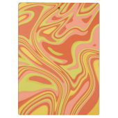 Personalisierte Orangefarbene Aquarellwand Klemmbrett (Rückseite)