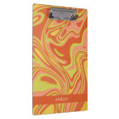 Personalisierte Orangefarbene Aquarellwand Klemmbrett (Rechts)