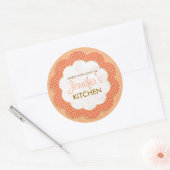 Personalisierte Orangefarbene Dot Canning Stickers (Umschlag)