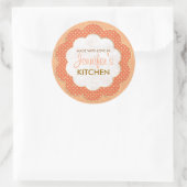 Personalisierte Orangefarbene Dot Canning Stickers (Tasche)