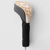 Personalisierte Orangefarbene Ingwerkatze Monogram Golf Headcover (angewinkelt)