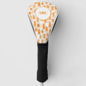 Personalisierte Orangefarbene Ingwerkatze Monogram Golf Headcover (Vorderseite)