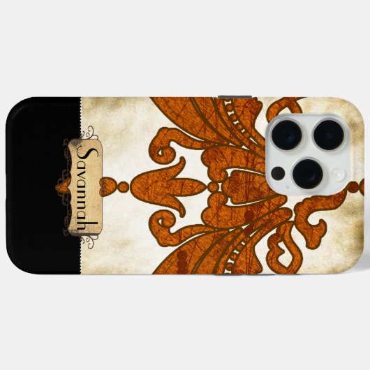 Personalisierte Orangefarbene Rollen Case-Mate iPhone Hülle (Rückseite (Horizontal))