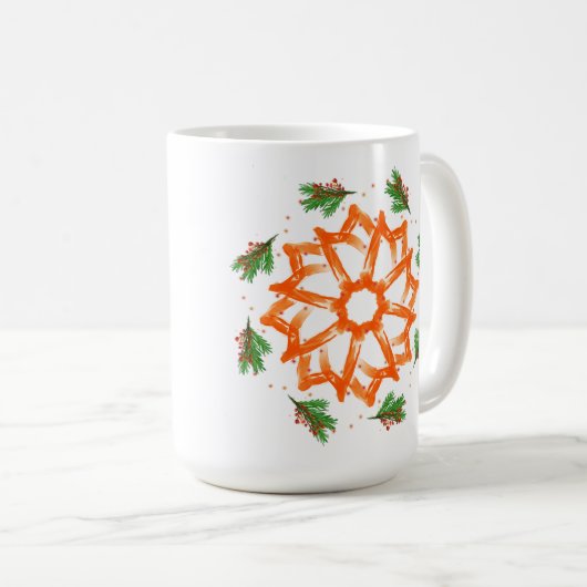 Personalisierte Orangefarbene Tasse (VorderseiteRechts)