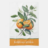 Personalisierte Orangen Obstgärten Geschirrtuch (Vertikal)