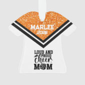 Personalisierte Orangen- und Schwarzkäfer-Mama Ornament (Rückseite)