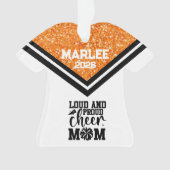 Personalisierte Orangen- und Schwarzkäfer-Mama Ornament (Vorderseite)