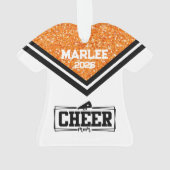 Personalisierte Orangen- und Schwarzkäfer-Mama Ornament (Rückseite)