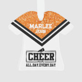 Personalisierte Orangen- und Schwarzkäfer-Mama Ornament (Rückseite)