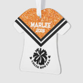 Personalisierte Orangen- und Schwarzkäfer-Mama Ornament (Vorderseite)