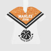 Personalisierte Orangen- und Schwarzkäfer-Mama Ornament (Vorderseite)