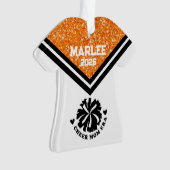 Personalisierte Orangen- und Schwarzkäfer-Mama Ornament (Vorderseite)