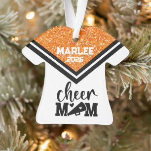 Personalisierte Orangen- und Schwarzkäfer-Mama Ornament