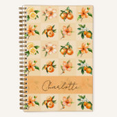 Personalisierte Orangenblüte & Mandarine Notizblock (Vorderseite)