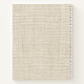 Personalisierte Orangenfarben-Blume auf Burlap Notizblock (Rückseite)